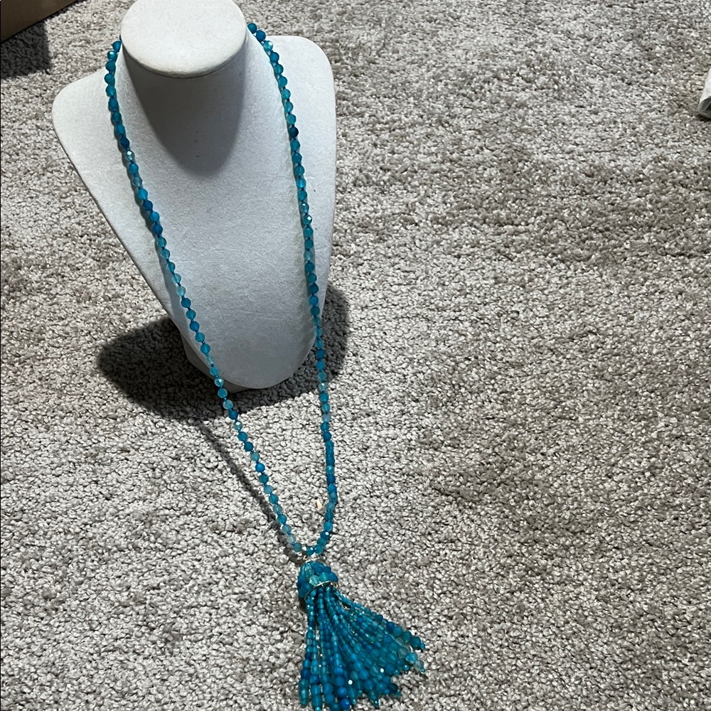 Kendra Scott Turquoise Beaded Necklace Sylvia long new new with tags $195 - Picture 4 of 7
